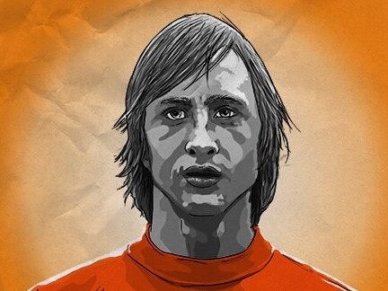 Johan Cruyff master of total football and tiki-taka and a legend of the game during the 1970s and 80s.